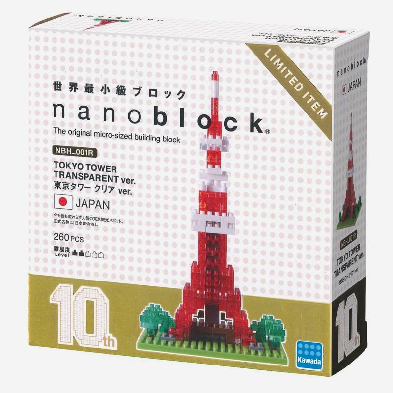 【世界地圖】 東京鐵塔-Nanoblock十週年版本(透明Ver.)