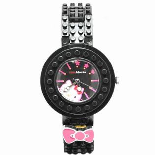 【動漫角色】NKA-8601-05 Hello Kitty 積木凱蒂貓手錶(黑色)